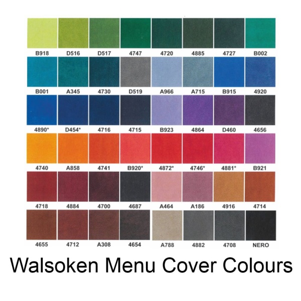 Walsoken Faux Leather ~ Geometric Patterned Menu Covers